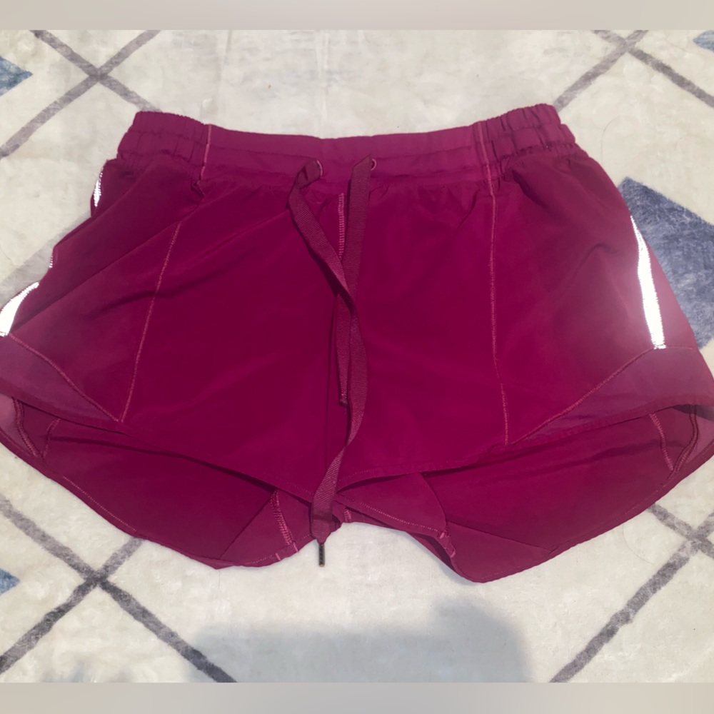 Lululemon Athletica Burgundy Athletic Shorts